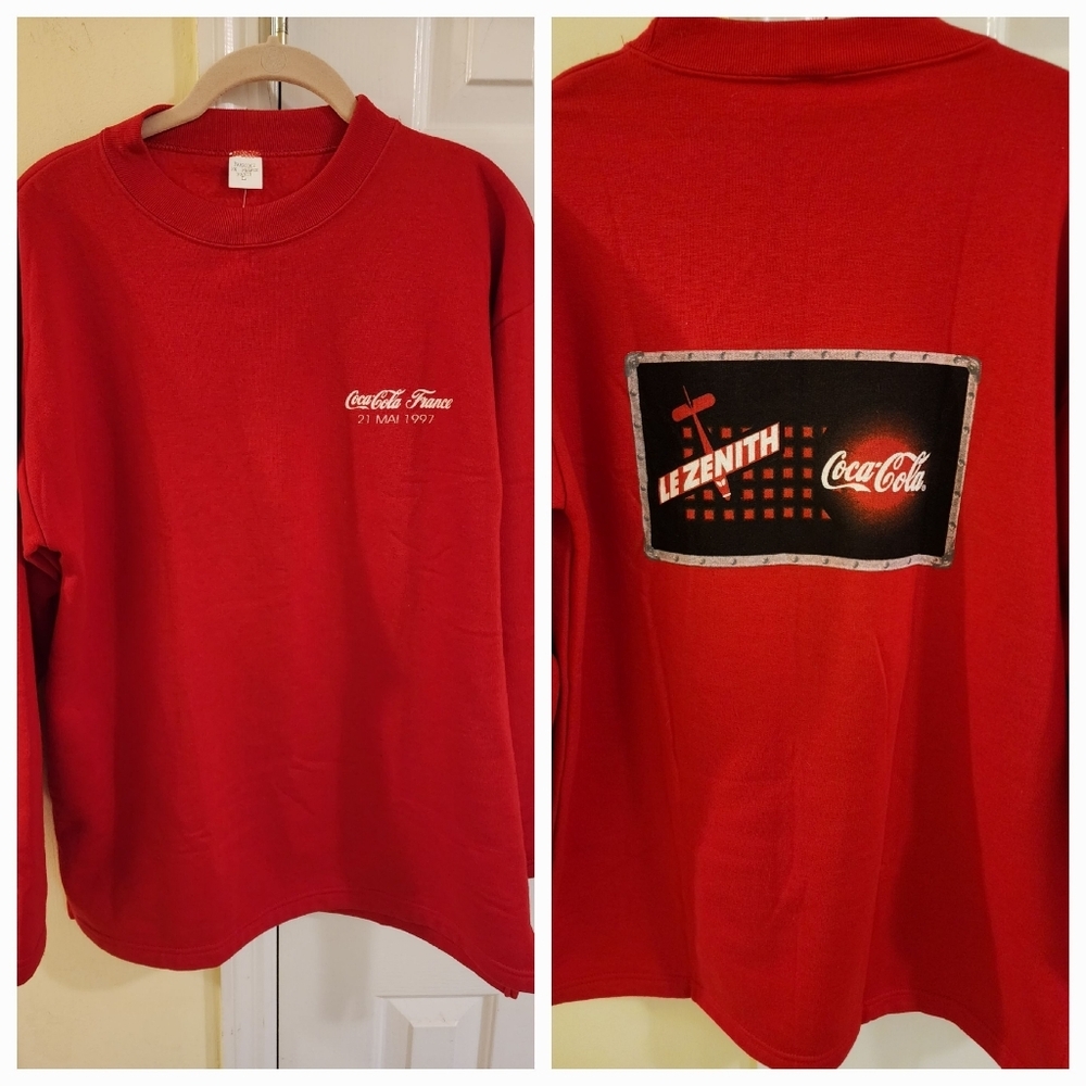RARE Vintage Coca Cola France Sweatshirt 1997